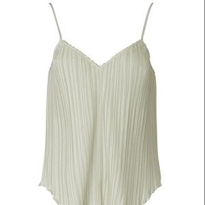 Pleated Cream Cami and Shorts Set